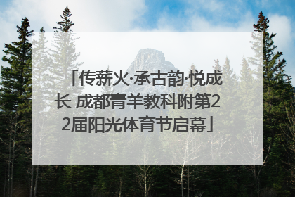 传薪火·承古韵·悦成长 成都青羊教科附第22届阳光体育节启幕