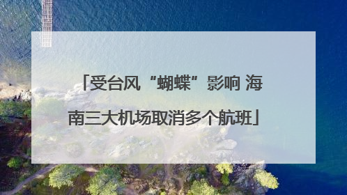 受台风“蝴蝶”影响 海南三大机场取消多个航班