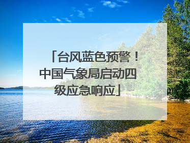 台风蓝色预警！中国气象局启动四级应急响应