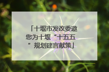 十堰市发改委邀您为十堰“十五五”规划建言献策
