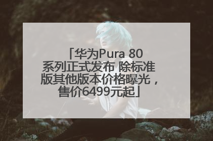 华为Pura 80系列正式发布 除标准版其他版本价格曝光，售价6499元起