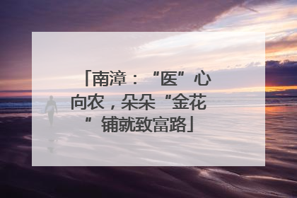 南漳：“医”心向农，朵朵“金花”铺就致富路