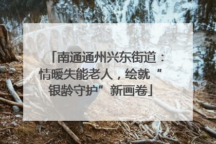 南通通州兴东街道：情暖失能老人，绘就“银龄守护”新画卷