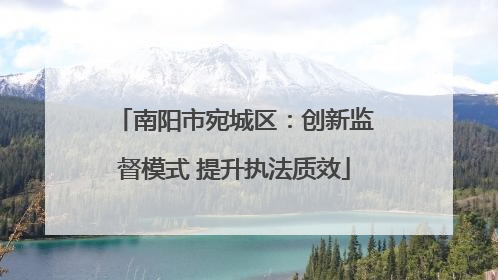 南阳市宛城区：创新监督模式 提升执法质效