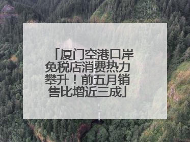 厦门空港口岸免税店消费热力攀升！前五月销售比增近三成