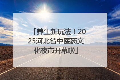 养生新玩法！2025河北省中医药文化夜市开幕啦