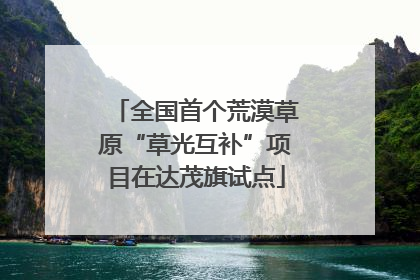 全国首个荒漠草原“草光互补”项目在达茂旗试点