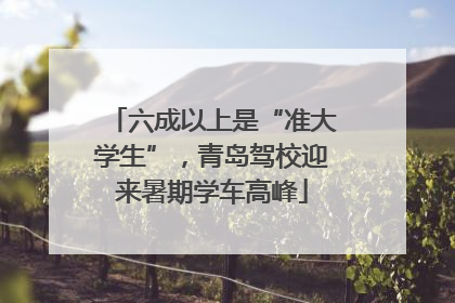 六成以上是“准大学生”，青岛驾校迎来暑期学车高峰