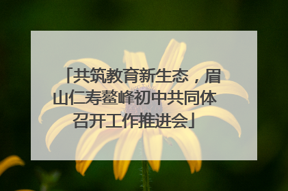 共筑教育新生态，眉山仁寿鳌峰初中共同体召开工作推进会