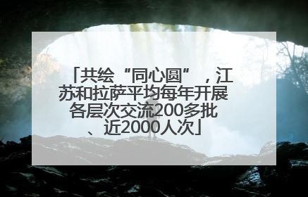 共绘“同心圆”，江苏和拉萨平均每年开展各层次交流200多批、近2000人次