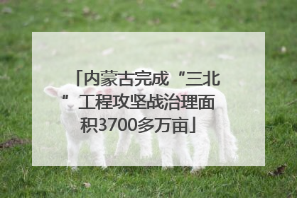 内蒙古完成“三北”工程攻坚战治理面积3700多万亩