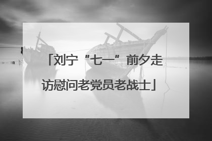刘宁“七一”前夕走访慰问老党员老战士