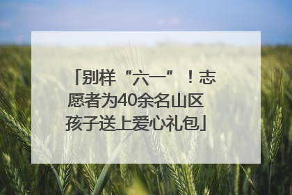 别样“六一”！志愿者为40余名山区孩子送上爱心礼包
