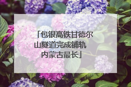包银高铁甘德尔山隧道完成铺轨 内蒙古最长