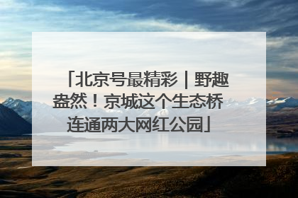 北京号最精彩｜野趣盎然！京城这个生态桥连通两大网红公园