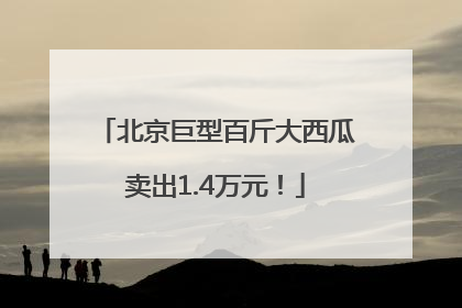 北京巨型百斤大西瓜卖出1.4万元！