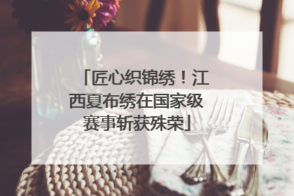 匠心织锦绣！江西夏布绣在国家级赛事斩获殊荣