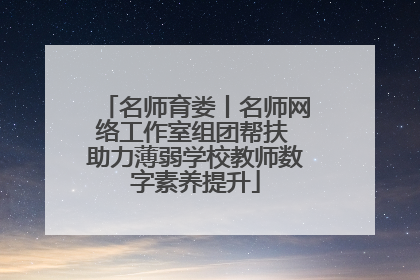 名师育娄丨名师网络工作室组团帮扶 助力薄弱学校教师数字素养提升