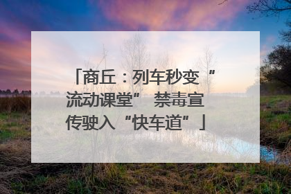 商丘：列车秒变“流动课堂” 禁毒宣传驶入“快车道”