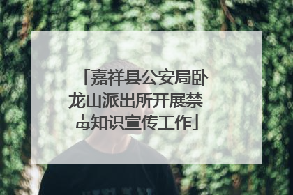 嘉祥县公安局卧龙山派出所开展禁毒知识宣传工作