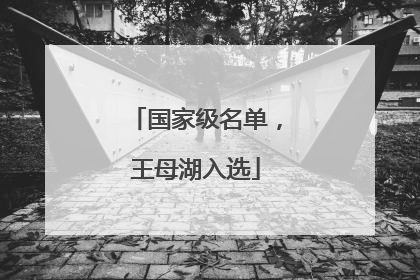 国家级名单，王母湖入选