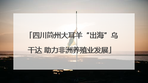 四川简州大耳羊“出海”乌干达 助力非洲养殖业发展