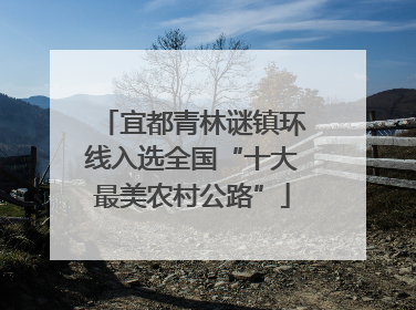 宜都青林谜镇环线入选全国“十大最美农村公路”