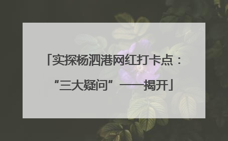 实探杨泗港网红打卡点：“三大疑问”一一揭开