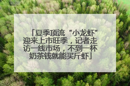 夏季顶流“小龙虾”迎来上市旺季，记者走访一线市场，不到一杯奶茶钱就能买斤虾