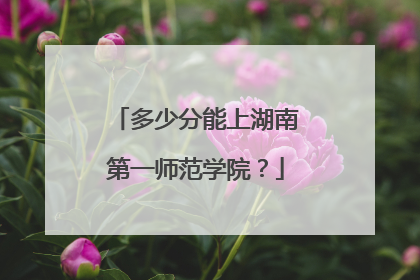 多少分能上湖南第一师范学院？