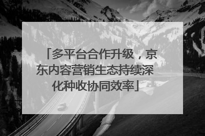 多平台合作升级，京东内容营销生态持续深化种收协同效率