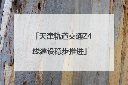 天津轨道交通Z4线建设稳步推进