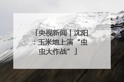 央视新闻｜沈阳：玉米地上演“虫虫大作战”