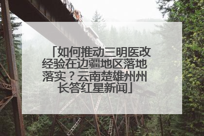 如何推动三明医改经验在边疆地区落地落实？云南楚雄州州长答红星新闻