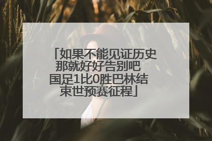 如果不能见证历史 那就好好告别吧 国足1比0胜巴林结束世预赛征程