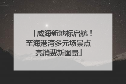 威海新地标启航！至海港湾多元场景点亮消费新图景
