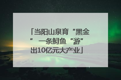 当阳山泉育“黑金” 一条鲟鱼“游”出10亿元大产业