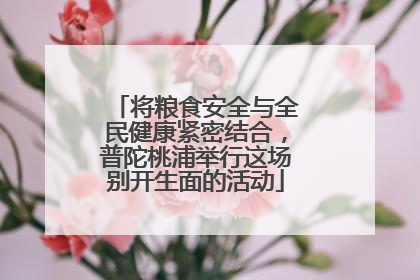 将粮食安全与全民健康紧密结合，普陀桃浦举行这场别开生面的活动