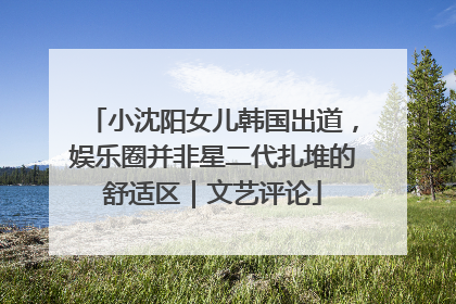 小沈阳女儿韩国出道，娱乐圈并非星二代扎堆的舒适区｜文艺评论