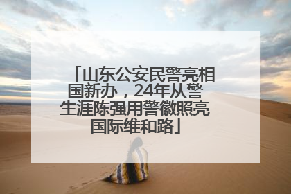 山东公安民警亮相国新办，24年从警生涯陈强用警徽照亮国际维和路