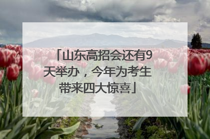 山东高招会还有9天举办，今年为考生带来四大惊喜