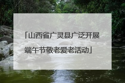 山西省广灵县广泛开展端午节敬老爱老活动