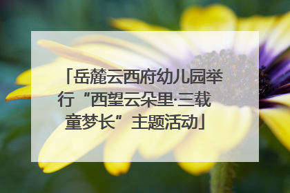 岳麓云西府幼儿园举行“西望云朵里·三载童梦长”主题活动