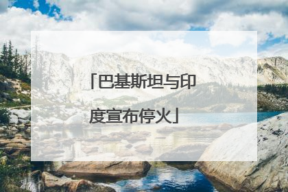巴基斯坦与印度宣布停火