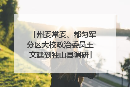 州委常委、都匀军分区大校政治委员王文建到独山县调研