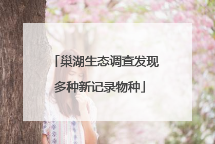 巢湖生态调查发现多种新记录物种