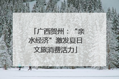 广西贺州：“亲水经济”激发夏日文旅消费活力