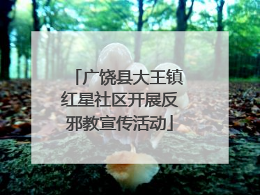 广饶县大王镇红星社区开展反邪教宣传活动