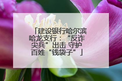 建设银行哈尔滨哈龙支行：“反诈尖兵”出击 守护百姓“钱袋子”