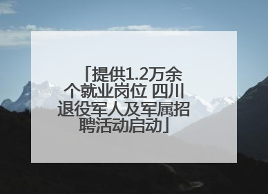 提供1.2万余个就业岗位 四川退役军人及军属招聘活动启动